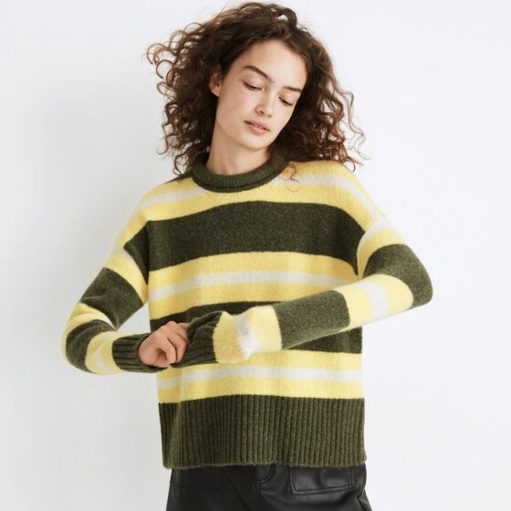 Madewell Striped Fulton Pullover Sweater